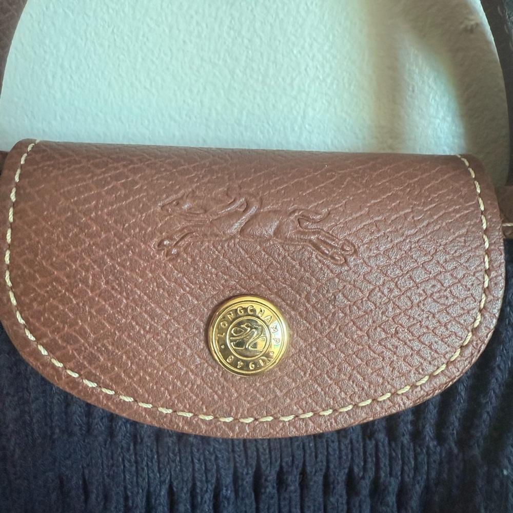 Longchamp Le Pliage Filet Large Mesh Bag in Navy - Picture 2 of 8